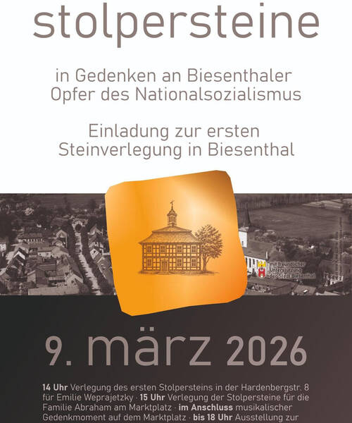 Erste Stolpersteinverlegung in Biesenthal